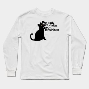 cat pro feminism Long Sleeve T-Shirt